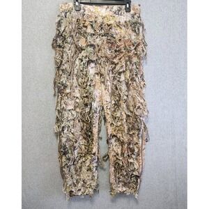Cabela's Mens‎ Pants Ghillie 3D Leafy Camouflage Zonz Woodlands Hunting Large